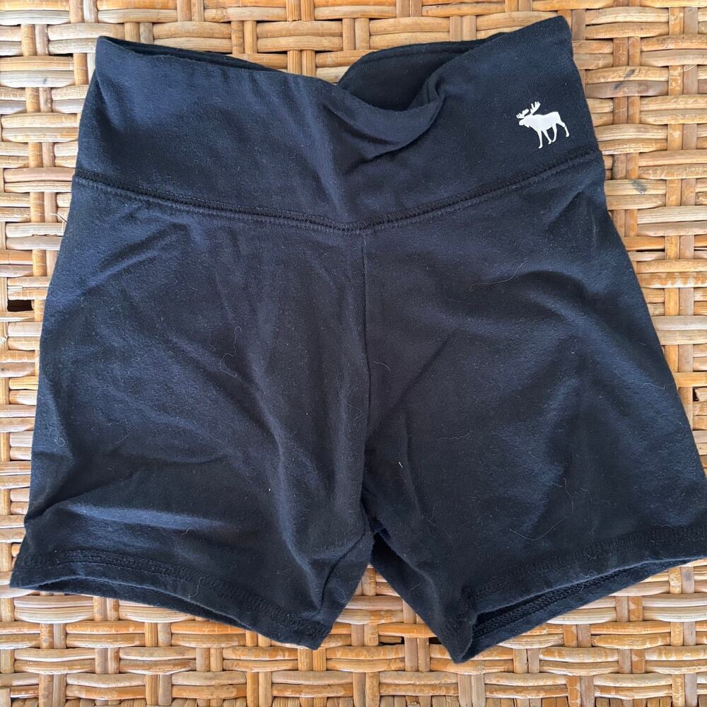 Girls Abercrombie Black Biker Shorts